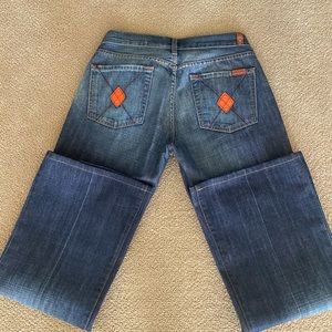 7 for all mankind Dojo low rise flared jeans size 30 in excellent condition!